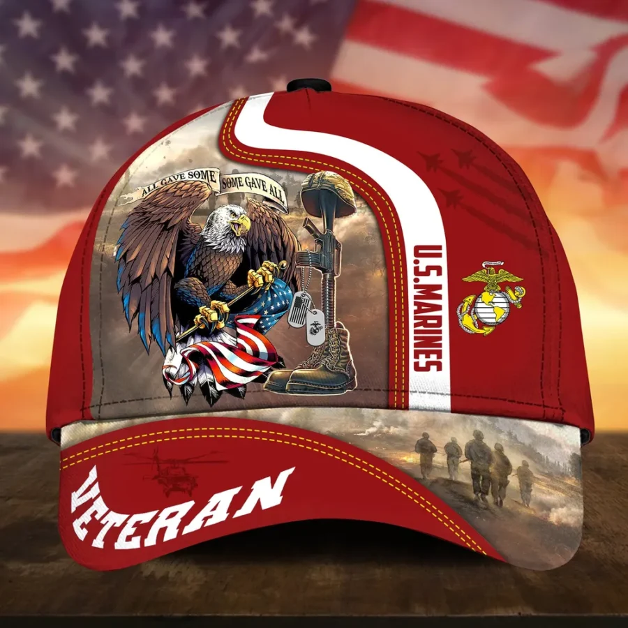 Caps U.S.M.C Respecting All Over Prints Honoring All Who Served Tribute to Our Heroes