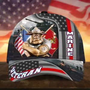 Caps U.S.M.C Tribute to American Veterans All Over Prints Honoring All Who Served Saluting Our Veterans