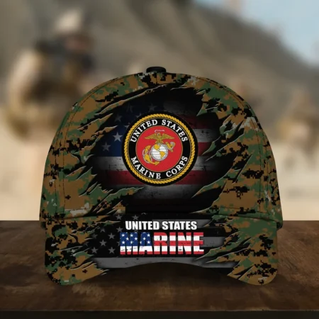 Caps U.S.M.C Tribute to American Veterans Saluting Service Veterans Day Collection