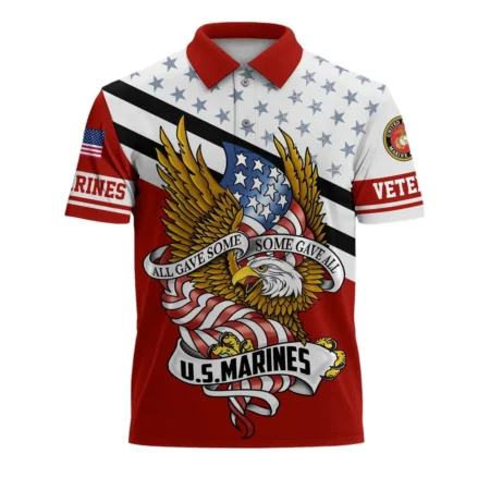 The United States Marine Corps Short Polo Shirts Remember Honor Respect Honoring All Who Served All Over Prints Shirt