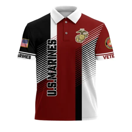 The United States Marine Corps Short Polo Shirts Remember Honor Respect Honoring All Who Served All Over Prints Shirt