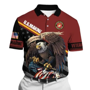 The United States Marine Corps Short Polo Shirts Remember Honor Respect Honoring All Who Served All Over Prints Shirt