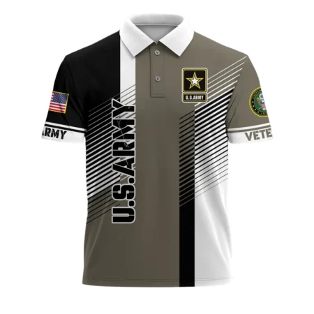 U.S. Army Short Polo Shirts All Over Prints Remember Honor Respect Veteran Day