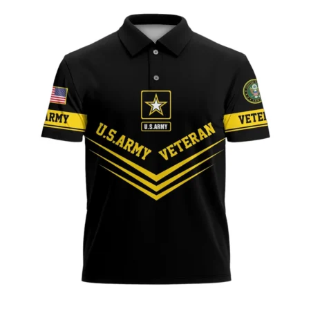 U.S. Army Short Polo Shirts All Over Prints Remember Honor Respect Veteran Day