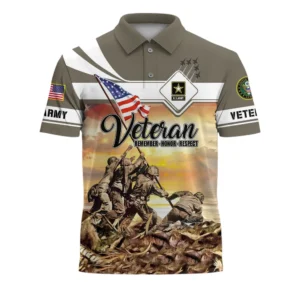 U.S. Army Short Polo Shirts All Over Prints U.S. Veterans Veteran Day