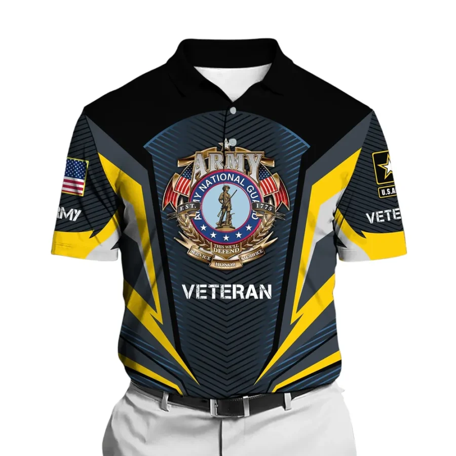 U.S. Army Short Polo Shirts All Over Prints U.S. Veterans Veteran Day