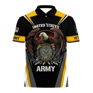 U.S. Army Short Polo Shirts All Over Prints U.S. Veterans Veteran Day