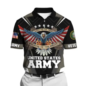 U.S. Army Short Polo Shirts All Over Prints U.S. Veterans Veteran Day