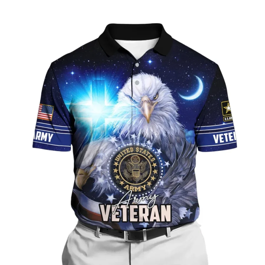 U.S. Army Short Polo Shirts All Over Prints U.S. Veterans Veteran Day