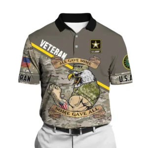 U.S. Army Short Polo Shirts All Over Prints U.S. Veterans Veteran Day