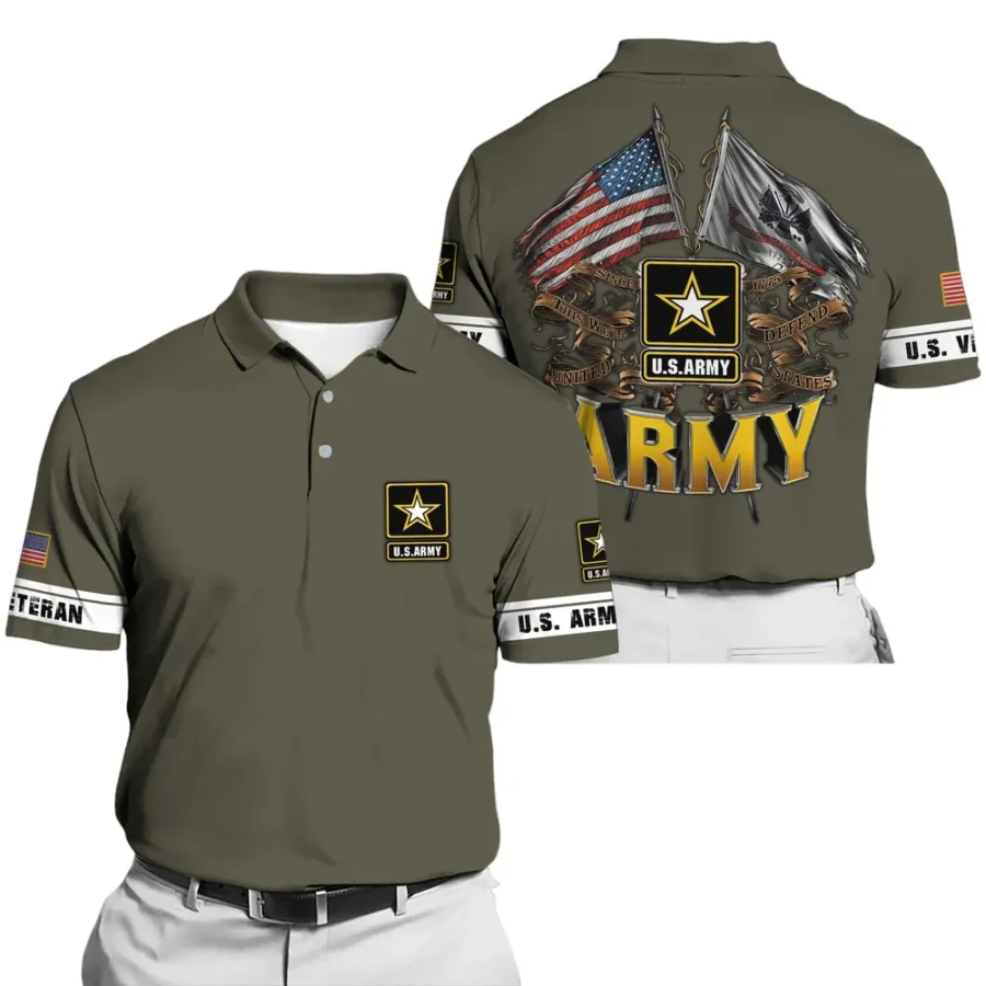 U.S. Army Short Polo Shirts All Over Prints U.S. Veterans Veteran Day