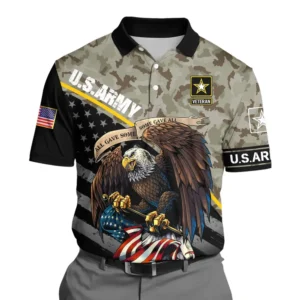 U.S. Army Short Polo Shirts All Over Prints U.S. Veterans Veteran Day