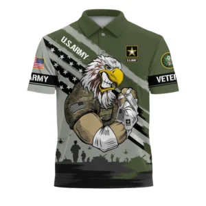 U.S. Army Short Polo Shirts Honoring All Who Served Remember Honor Respect Veteran Day