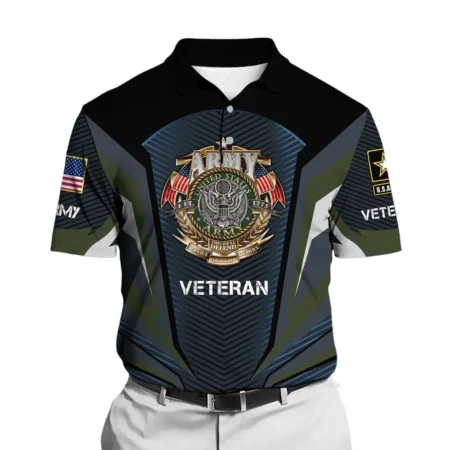 U.S. Army Short Polo Shirts Honoring All Who Served Remember Honor Respect Veteran Day