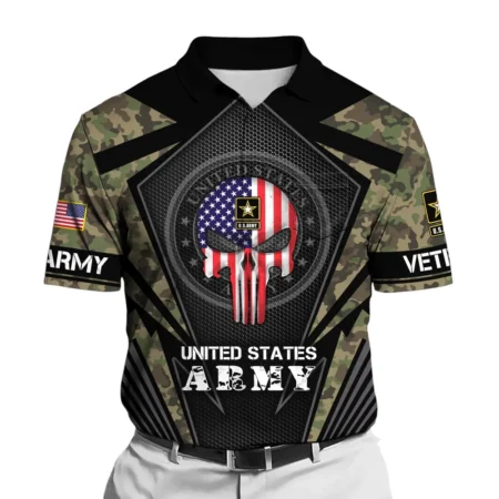 U.S. Army Short Polo Shirts Honoring All Who Served Remember Honor Respect Veteran Day