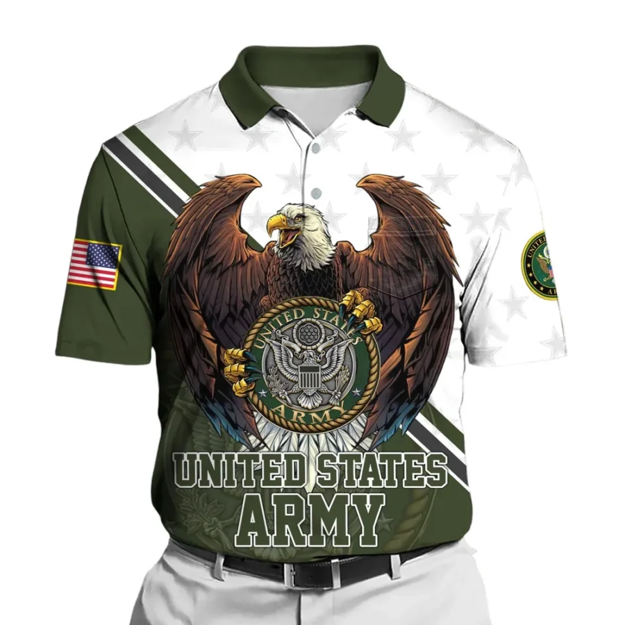 U.S. Army Short Polo Shirts Honoring All Who Served Remember Honor Respect Veteran Day