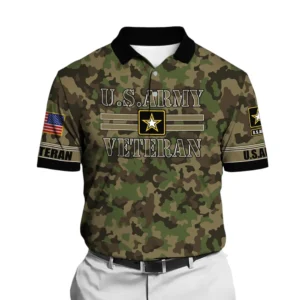 U.S. Army Short Polo Shirts Honoring All Who Served Remember Honor Respect Veteran Day