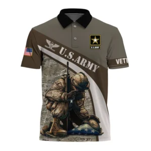 U.S. Army Short Polo Shirts Honoring All Who Served Remember Honor Respect Veteran Day