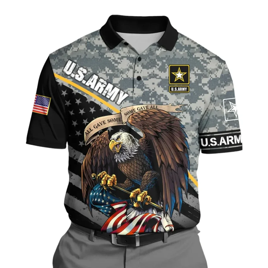 U.S. Army Short Polo Shirts Honoring All Who Served Remember Honor Respect Veteran Day