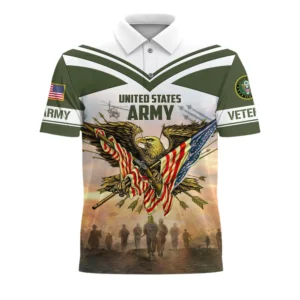 U.S. Army Short Polo Shirts Honoring All Who Served U.S. Veterans Veteran Day