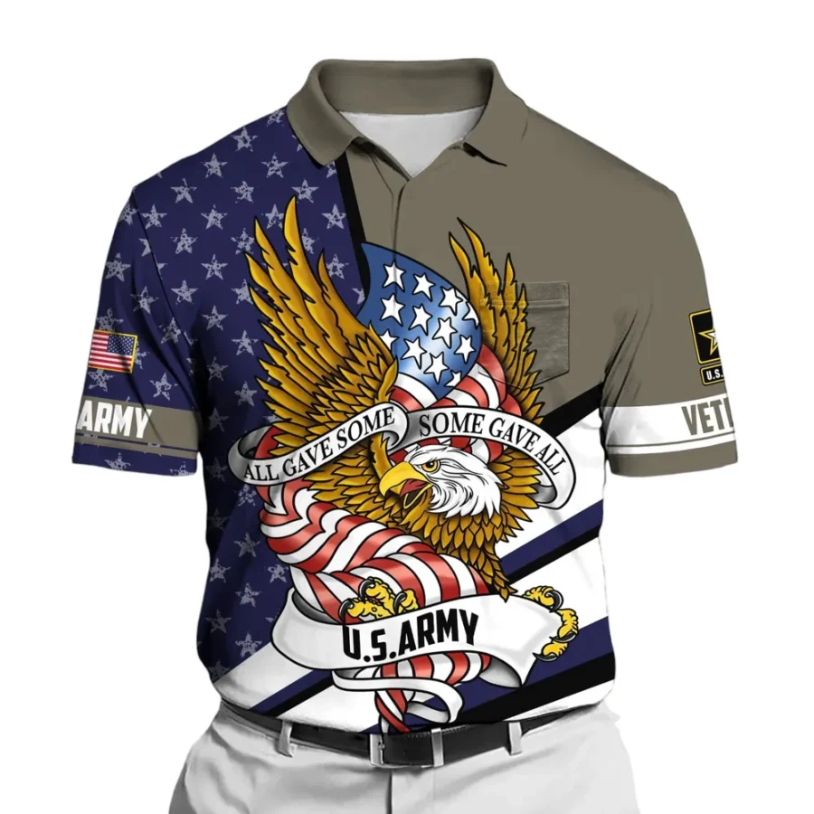 U.S. Army Short Polo Shirts Honoring All Who Served U.S. Veterans Veteran Day