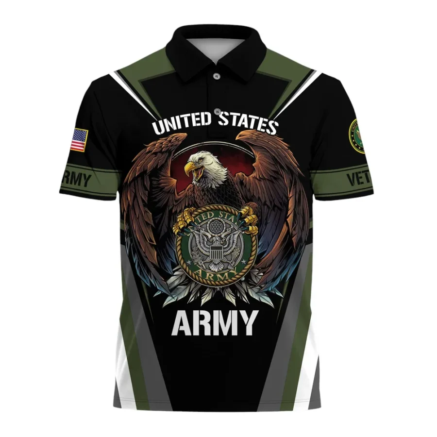 U.S. Army Short Polo Shirts Honoring All Who Served U.S. Veterans Veteran Day