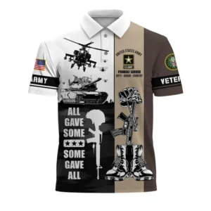 U.S. Army Short Polo Shirts Honoring All Who Served U.S. Veterans Veteran Day