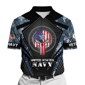 United States Navy Short Polo Shirts American Veterans Honoring All Who Served All Over Prints Shirt