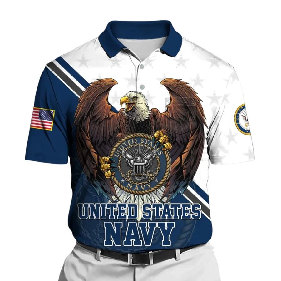 United States Navy Short Polo Shirts American Veterans Honoring All Who Served All Over Prints Shirt