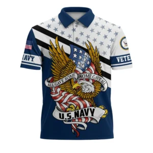 United States Navy Short Polo Shirts Remember Honor Respect Honoring All Who Served All Over Prints Shirt