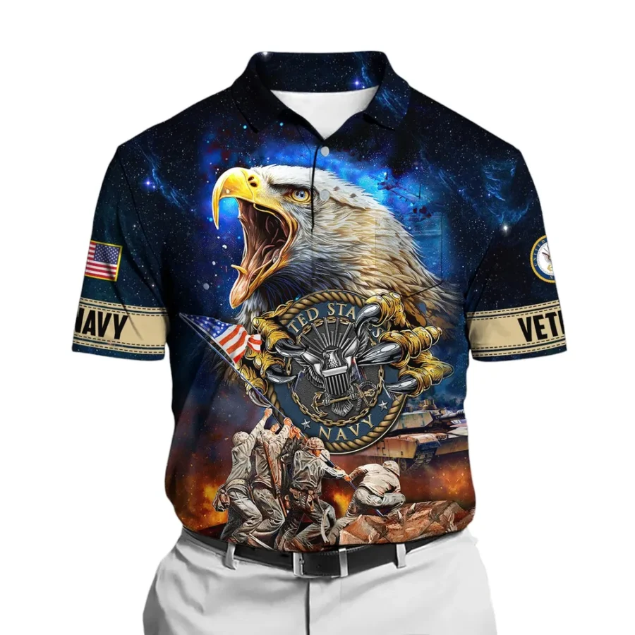 United States Navy Short Polo Shirts Remember Honor Respect Honoring All Who Served All Over Prints Shirt