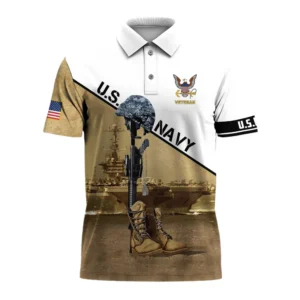 United States Navy Short Polo Shirts Remember Honor Respect Honoring All Who Served All Over Prints Shirt