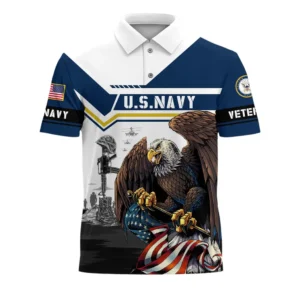 United States Navy Short Polo Shirts U.S. Veterans Honoring All Who Served All Over Prints Shirt