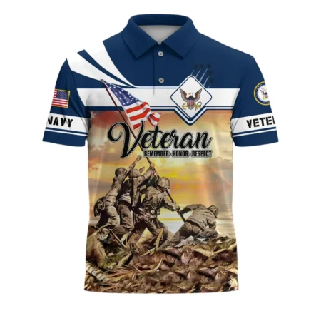 United States Navy Short Polo Shirts U.S. Veterans Honoring All Who Served All Over Prints Shirt