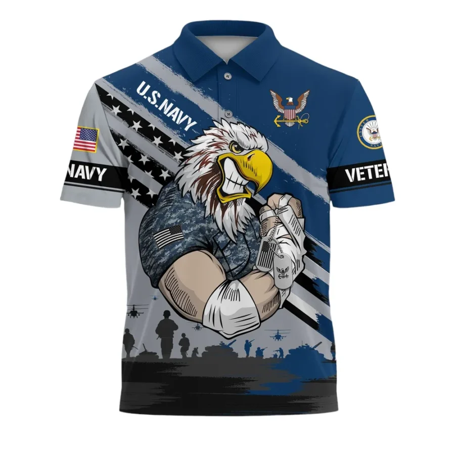 United States Navy Short Polo Shirts U.S. Veterans Honoring All Who Served All Over Prints Shirt