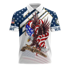 United States Navy Short Polo Shirts U.S. Veterans Honoring All Who Served All Over Prints Shirt