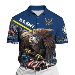 United States Navy Short Polo Shirts U.S. Veterans Honoring All Who Served All Over Prints Shirt