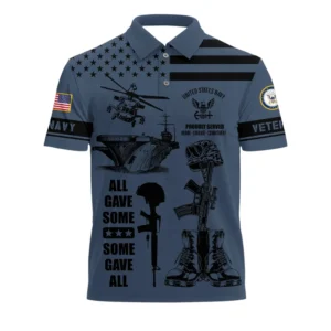 United States Navy Short Polo Shirts U.S. Veterans Honoring All Who Served All Over Prints Shirt