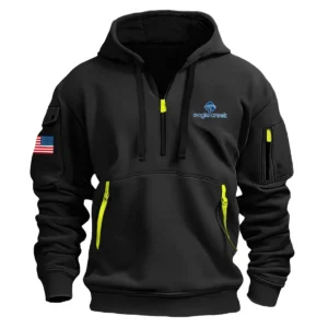 Classic Fashion Eagle Creek Camping Color Black Hoodie Half Zipper