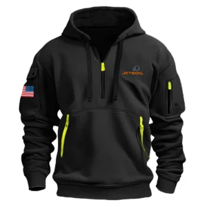 Classic Fashion Jetboil Camping Color Navy Hoodie Half Zipper