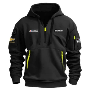 Classic Fashion Beard Motorsports Nascar Cup Series Color Black Hoodie Half Zipper