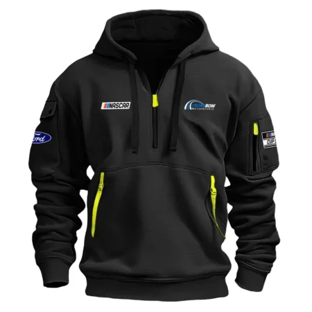 Classic Fashion Front Row Motorsports Nascar Cup Series Color Black Hoodie Half Zipper