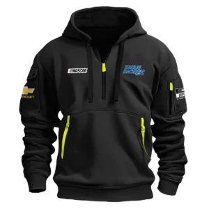 Classic Fashion Kaulig Racing Nascar Cup Series Color Black Hoodie Half Zipper