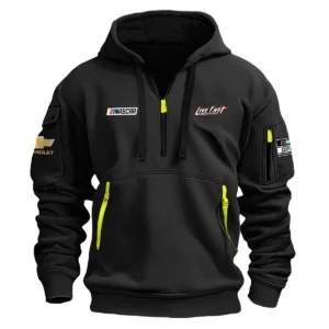 Classic Fashion Kaulig Racing Nascar Cup Series Color Khaki Hoodie Half Zipper