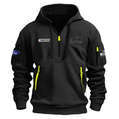 Classic Fashion RFK Racing Nascar Cup Series Color Black Hoodie Half Zipper