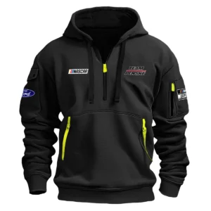 Classic Fashion Spire Motorsports Nascar Cup Series Color Khaki Hoodie Half Zipper