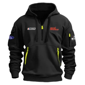 Classic Fashion Trackhouse Racing Nascar Cup Series Color Khaki Hoodie Half Zipper