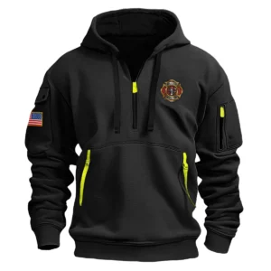 Classic Fashion U.S. FireFighter Color Navy Hoodie Half Zipper