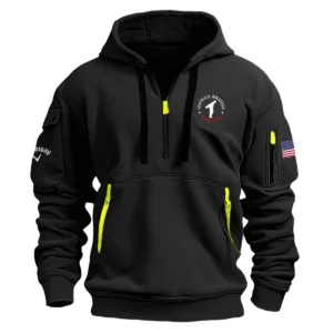 Black Color Callaway Fashion Hoodie Half Zipper U.S. Amateur Gift For Fans