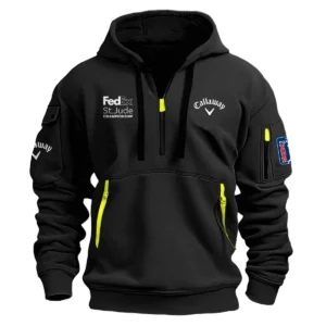 Navy Color Brand Rolex Hoodie Half Zipper FedEx St. Jude Championship Gift For Fans